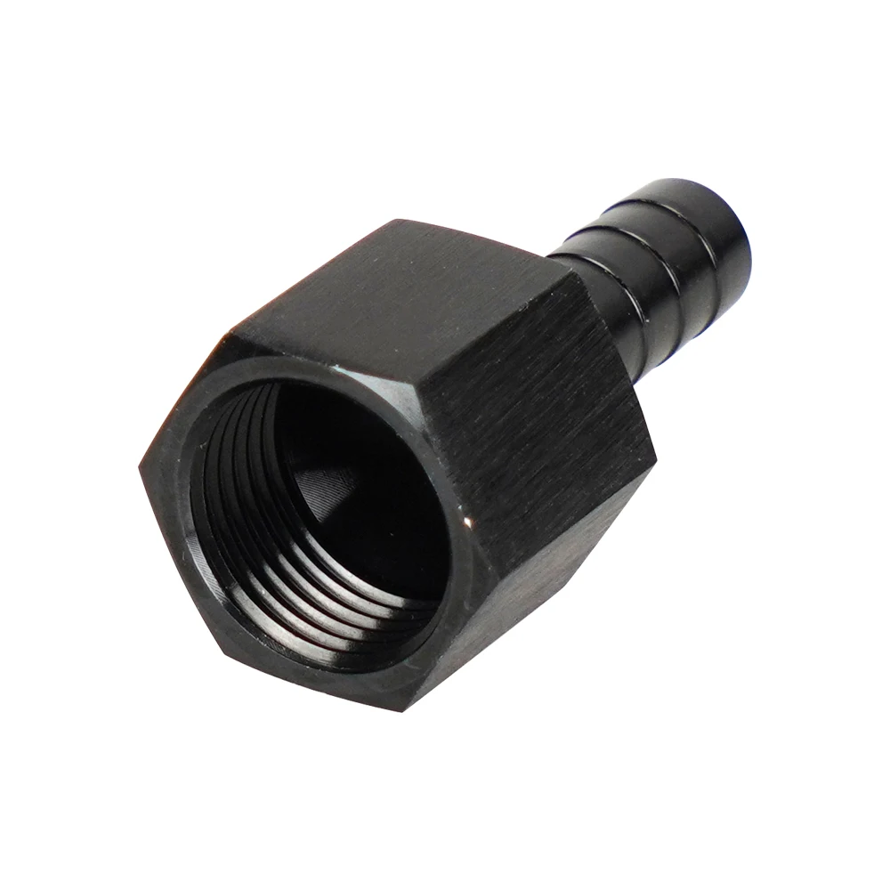 1PCS 6AN 8AN Thread Male To 3/8" Fuel Line Hose Adapters AN6 AN8 Hose Barbed Fitting Adapter with AN-6 AN-8 Connector Black