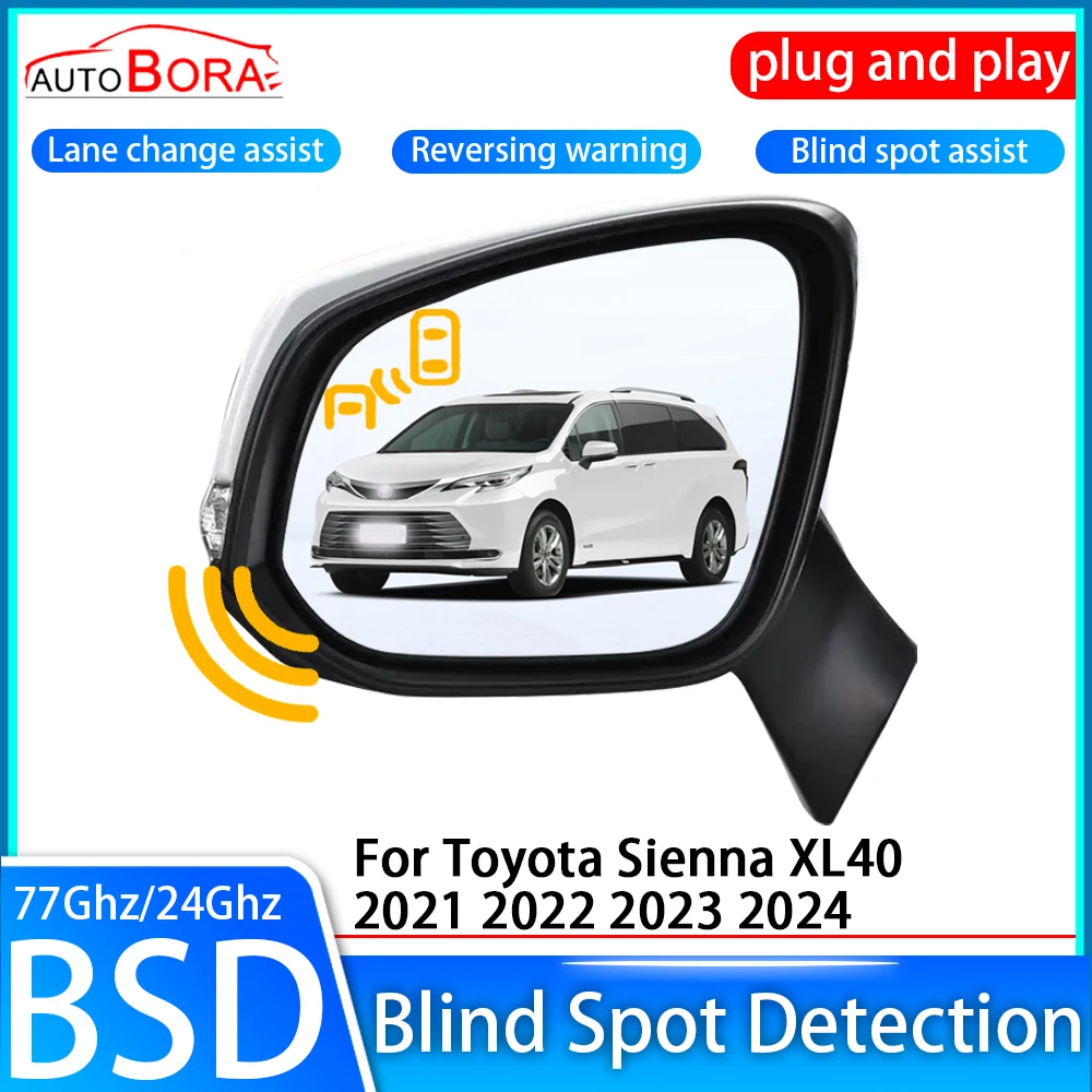 ZhuCamX Car Blind Spot Detection System BSD BSA BSM Sensor Drive Rear Mirror Monitoring for Toyota Sienna XL40 ~