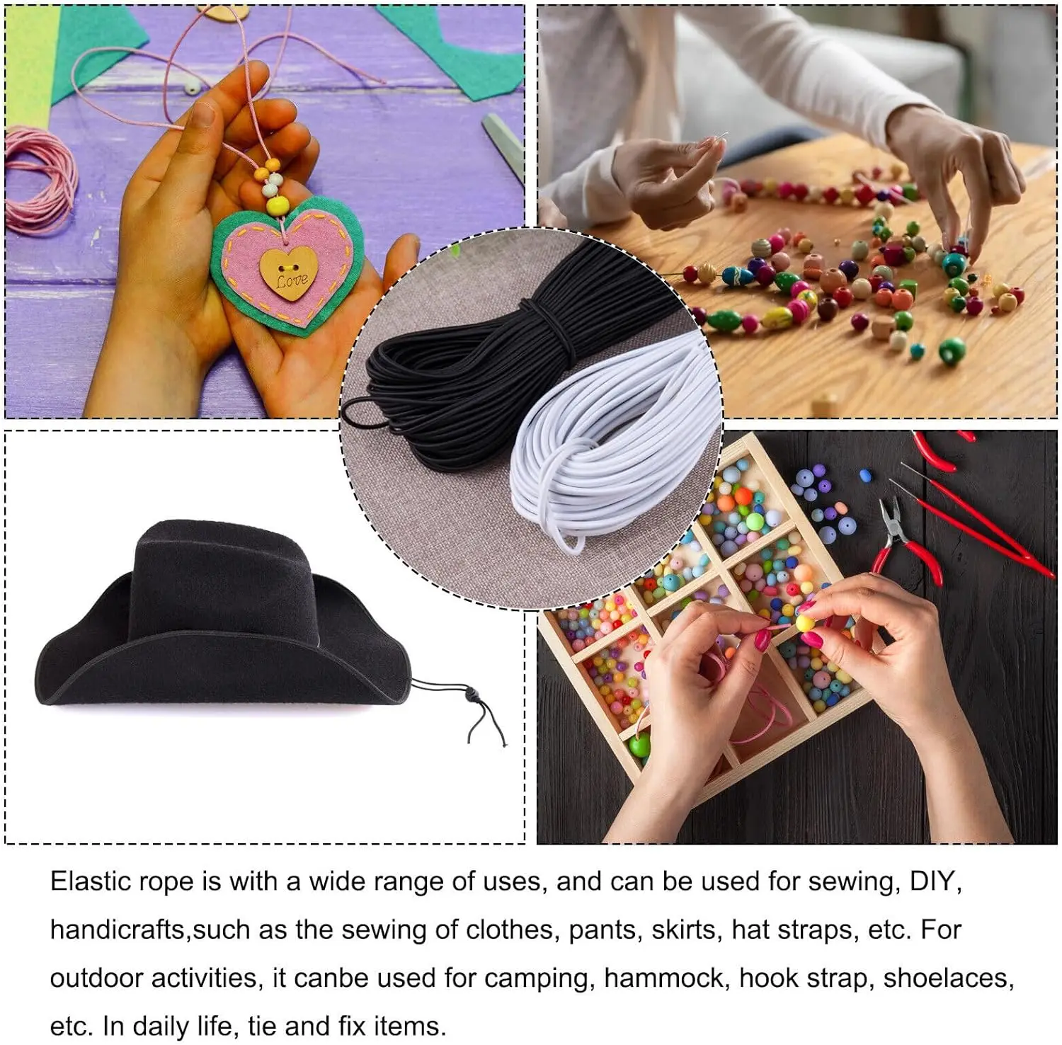 1 yard Colorful Diameter 3mm Round Elastic Rubber Rope Mouth Masks Lanyard Stretch String for DIY Jewelry Making Clothing Cord