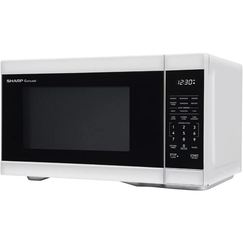 Oven with Removable 12.4" Carousel Turntable,1000 Watt Countertop Microwave,1.1 CuFt,White,Auto Cook for popular menu items 2