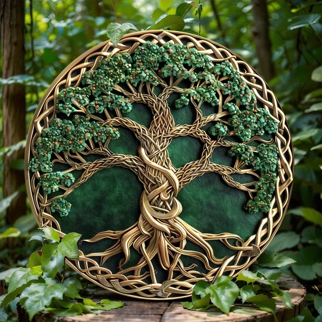 Magical Tree of Life Mandala Art, Vintage Round Wall Decoration, Perfect Home Decoration for porch, living room, and bedroom