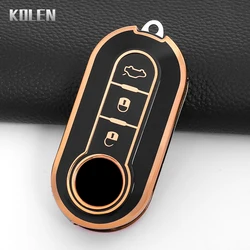 Premium TPU Car Key Case Cover with Keychain (GE - Black only case)