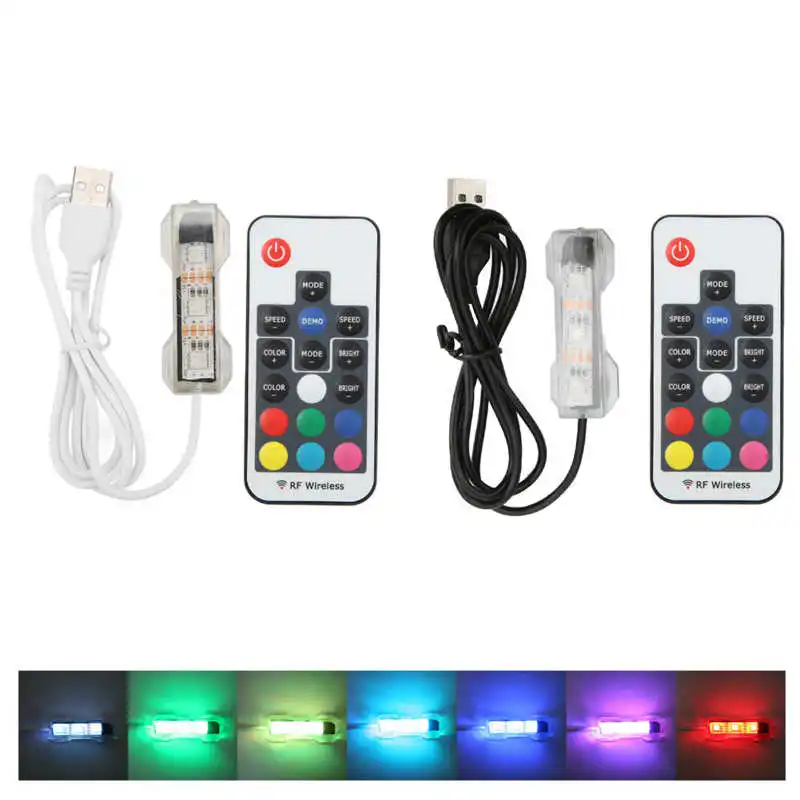 Portable Split LED Lights with Remote Control for USB Aquariums aquarium light