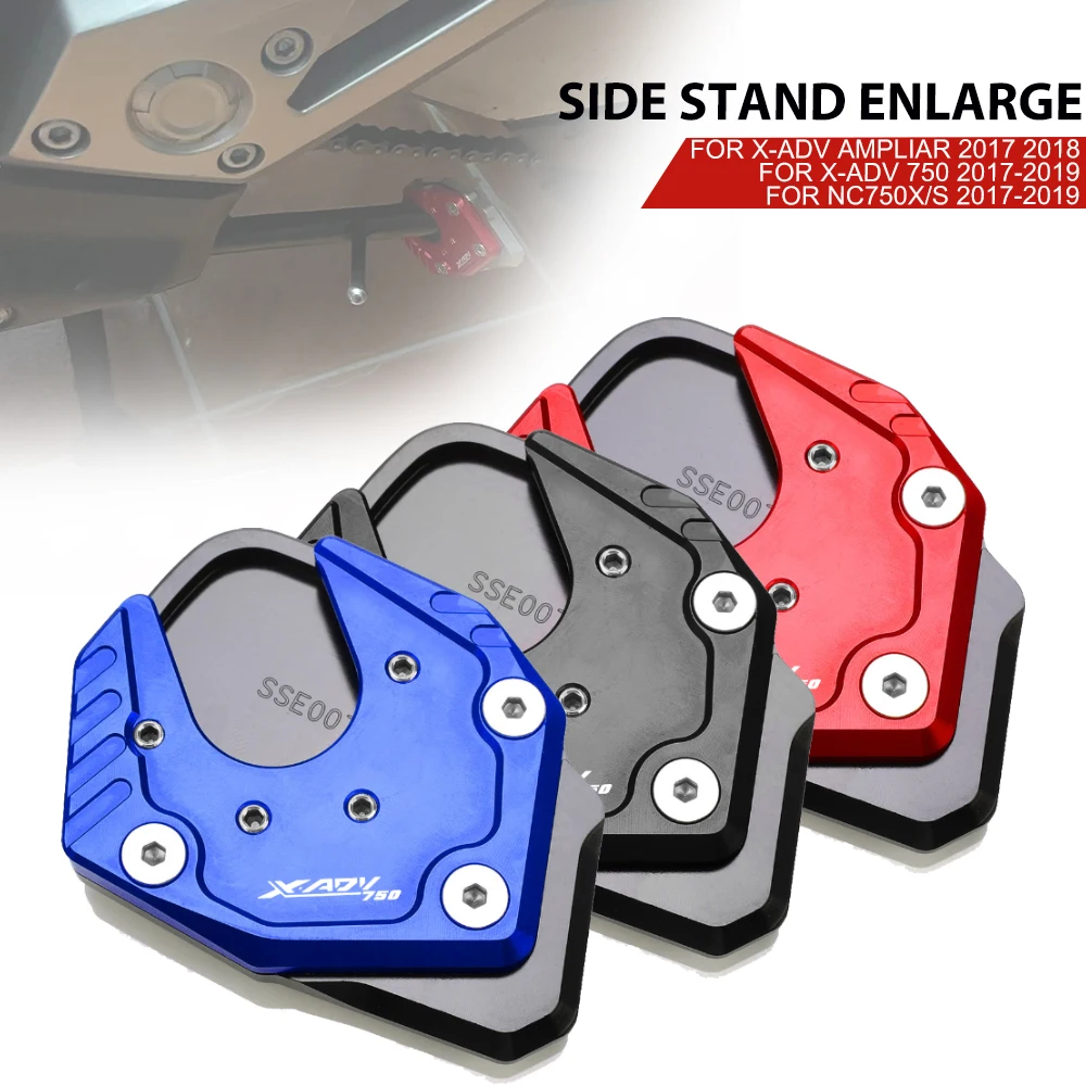 

X-ADV750 Motorcycle Kickstand Foot Side Stand Plate Extension Enlarger Support Pad For HONDA XADV750 X-ADV 750 2017 2018 2019