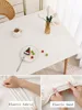 Solid Color PU Fabric Table Cover Fixable Elastic Tablecloth Waterproof Round Square Table Cloth Custom Table Protector 5