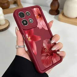Artistic Wine Red Floral Design Phone Case Cover for G Stylus 5G 2026 (085JA0201JHN)