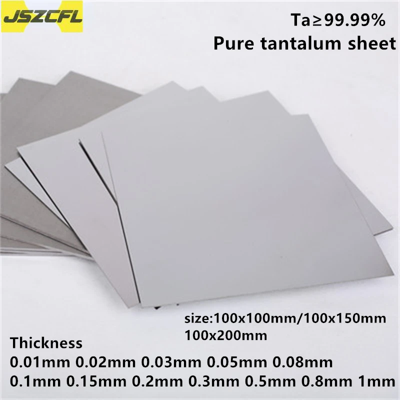 

High Pure Ta≥99.99% Tantalum Sheet Metal Thickness 0.01mm - 1mm Ta Plate for Scientific Research Experimental Research