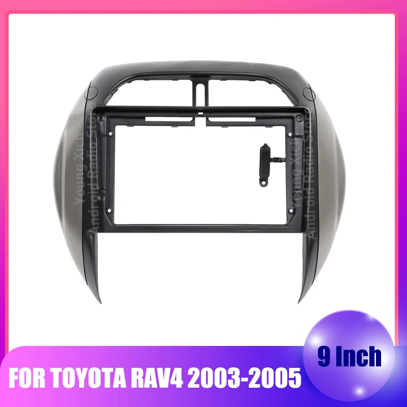 

9-дюймовая 2Din Автомобильная радиопанель Fascia Для TOYOTA RAV4 2003-2005, большой экран, комплект для приборной панели, установочная консоль, панель адаптера, Накладка для приборной панели