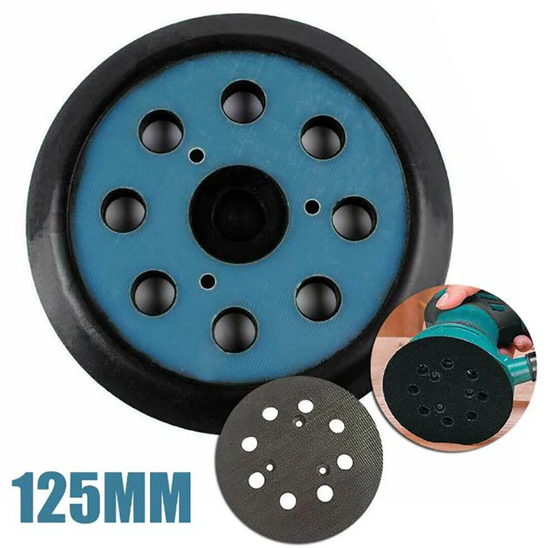 

5 Inch 8 Holes 125mm Hook Loop Sanding Backing Pad Electric Makita Orbital Sander Disk Discs Porter Cable Backup Stick On Pad