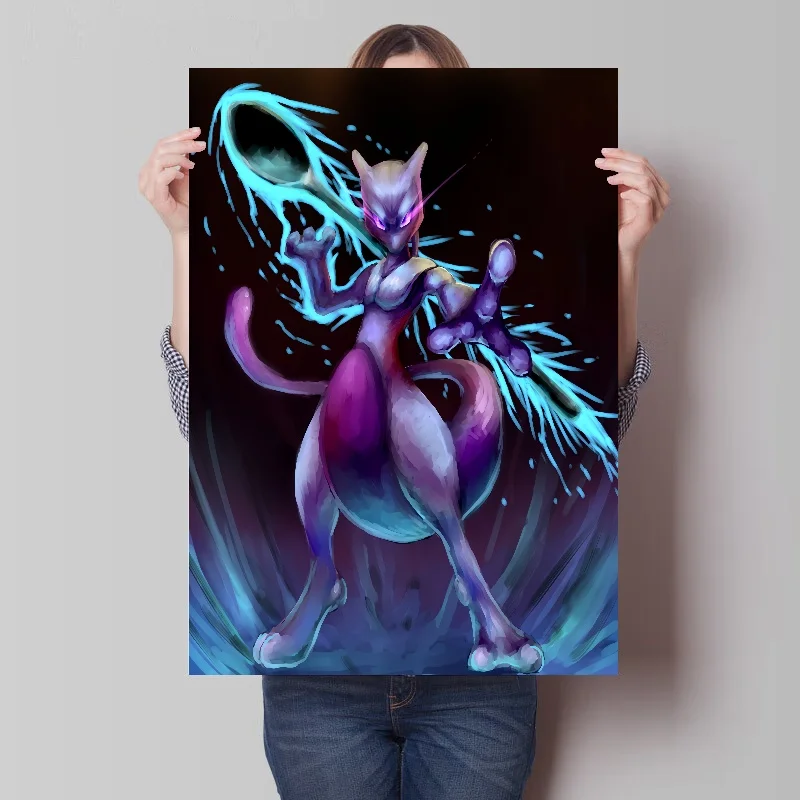 Ball Mewtwo Legendary Pokemon Evolution Anime Print Poster Wall Art Picture  A4 +