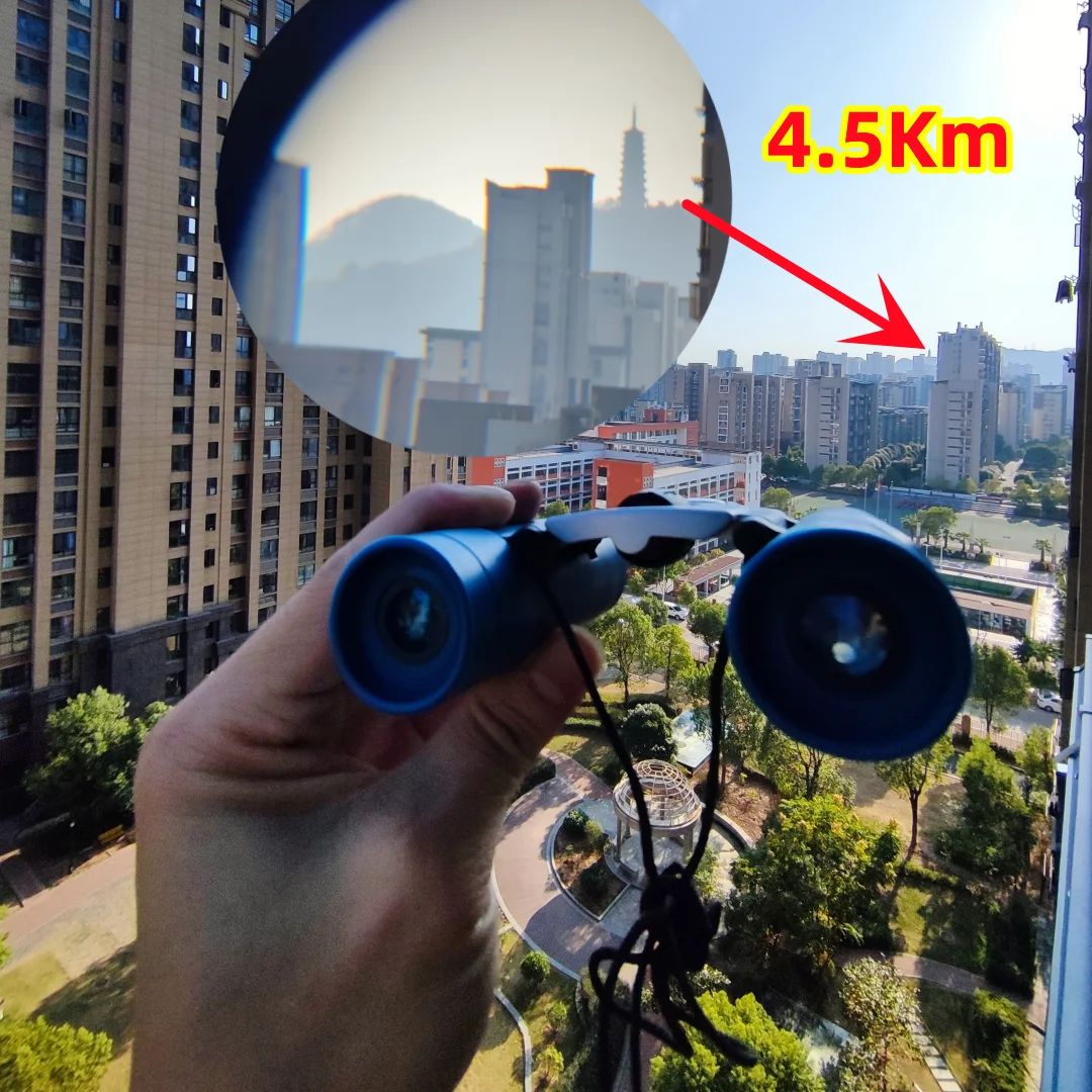 쌍안경 단안 망원경 전문 HD 강력한 장거리 휴대용 FMC BAK4 광학 하이킹 사냥 야외 캠핑