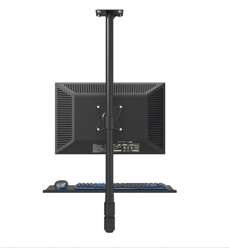 Customized Ceiling Mount Sit-Stand Workstation Full Motion Monitor Keyboard Holder Assembly Line Work Station W817