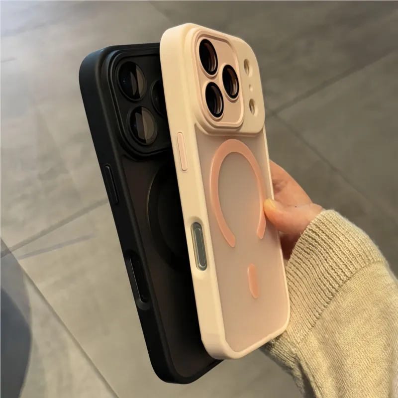 Premium Shockproof Armor Case with Magnetic Wireless Charging - Clear Matte Finish