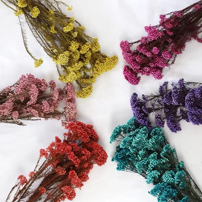 

50g Natural Millet Fruit Dried Flower Christmas Decorations Bridal Wedding Bouquet Holiday Gifts High Quality Artificial Flowers