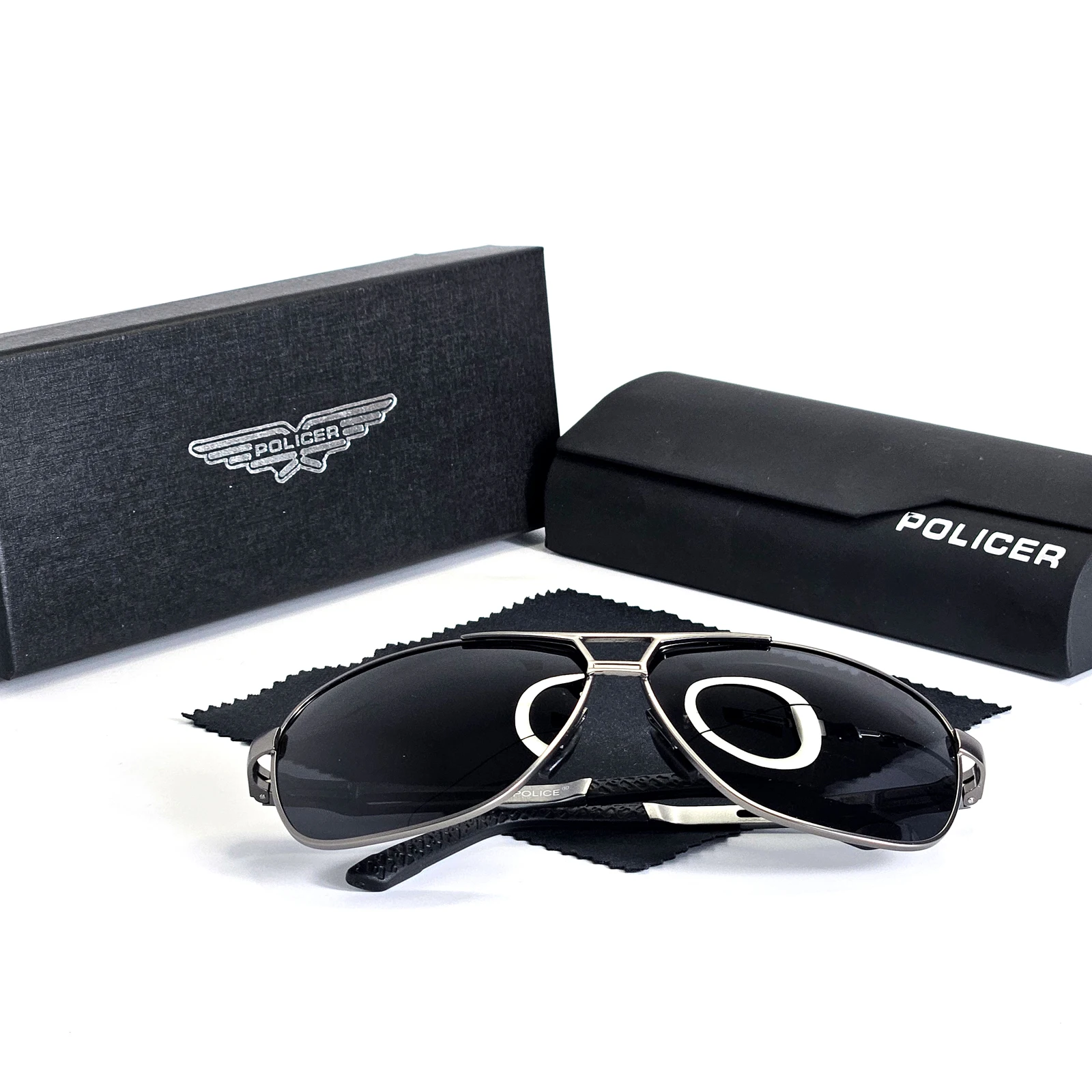 Luxury brands Policer Sunglasses for Men Polarized Sun Glasses Travel Eyewears Classic Pilot Goggle with UV 400 Protection - Image 6