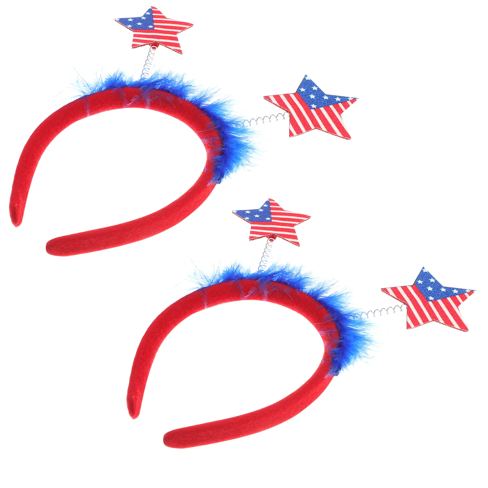 

American Flag Crown Headbands, 2Pcs Independence Day Celebrations Hairbans 4th of July Headbands Hair Party Costume Headband