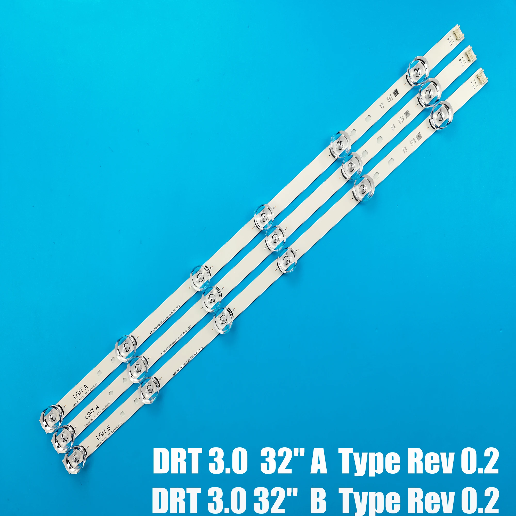 3 X Striscia Di Retroilluminazione A Led Per Lg 32 "Tv Innotek Drt 3.0 32 Lg It Drt3.0 Wooree A/B Uot 32Mb27Vq 32Lb5610 32Lb55 2B Lg 32Lf560 32Lf5610