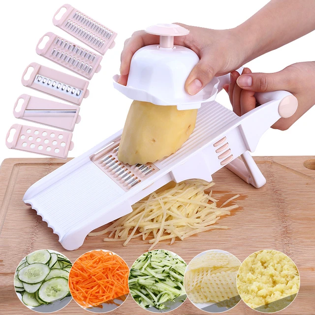 LMETJMA Mandoline Slicer With Stand Stainless Steel Vegetable