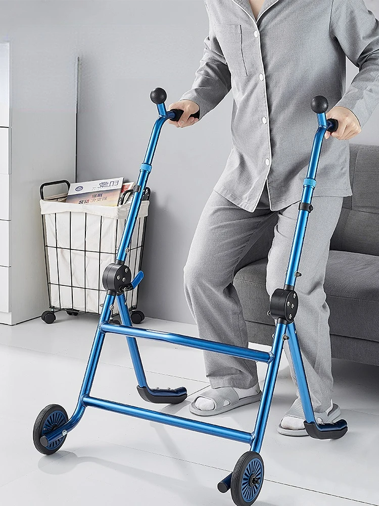 Automatic Reset Walkers for Elderly Toilet Rail Holder Disabled Patient Auxiliary Starting Device Elderly Walker with Wheel 4