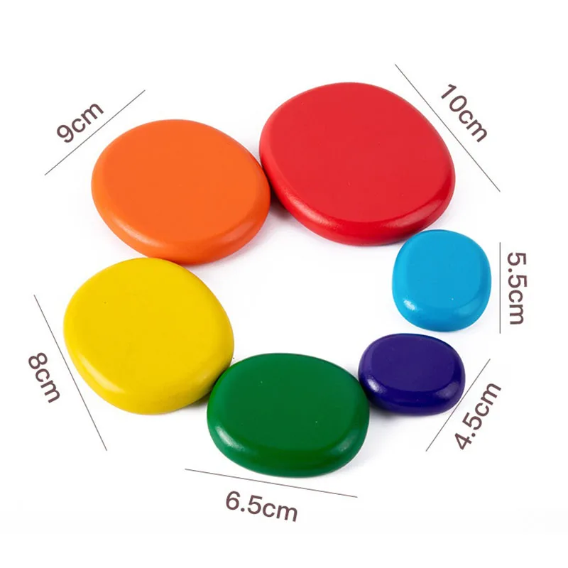 New Rainbow Pebbles Wooden Blocks Stacker Games Baby Montessori Educational Toys for Children Color Cognition Learning Kids Toy 6 New Rainbow Pebbles Wooden Blocks Stacker Games Baby Montessori Educational Toys for Children Color Cognition Learning Kids Toy 6
