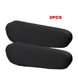 Elastic Fabric Automobile Armrest Protection Covers (Black 2pcs)