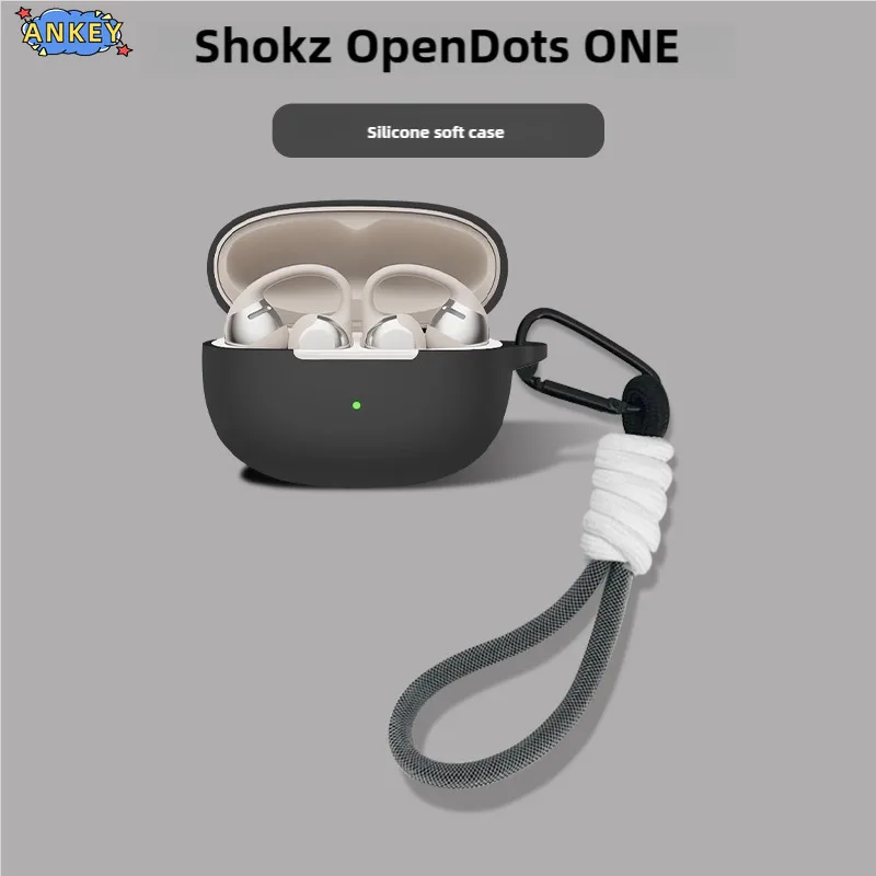 for Shokz OpenDots One Case Protective Nylon Lanyard Soft Cover