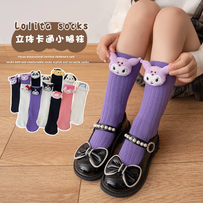 🧸 جوارب أطفال عالية (Knee-High) بتصاميم كرتونية ب...