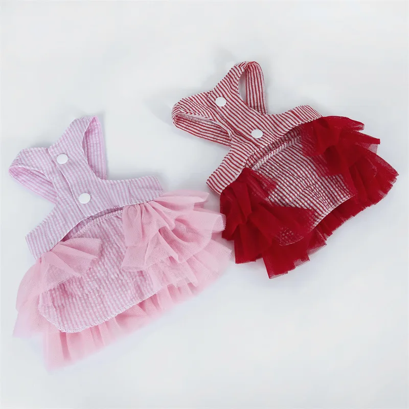 Puppy Dog Princess Dresses for Cats and Small Dogs Vest Skirt Cute Luxury Dog Dresses