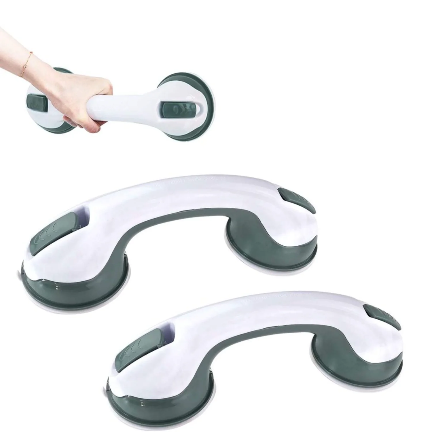Suction Grab Bars 2 Pack-Bathroom Safety Hand Rail for Handicap and Elderly