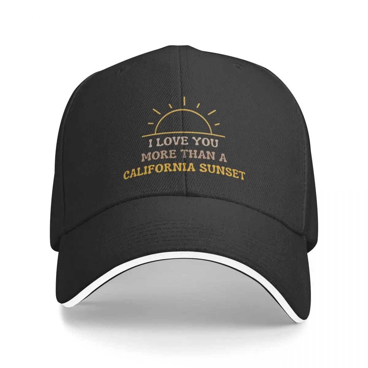 

New I Love You More Than California Sunset - Valentines Day gifts Baseball Cap Big Size Hat cute Golf Hat Men Women's