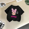 Disney Mickey Minnie Cartoon Printed Boys Girls Street Cotton T-shirt Baby Comfort Crewneck short sleeve top T-shirt top 6