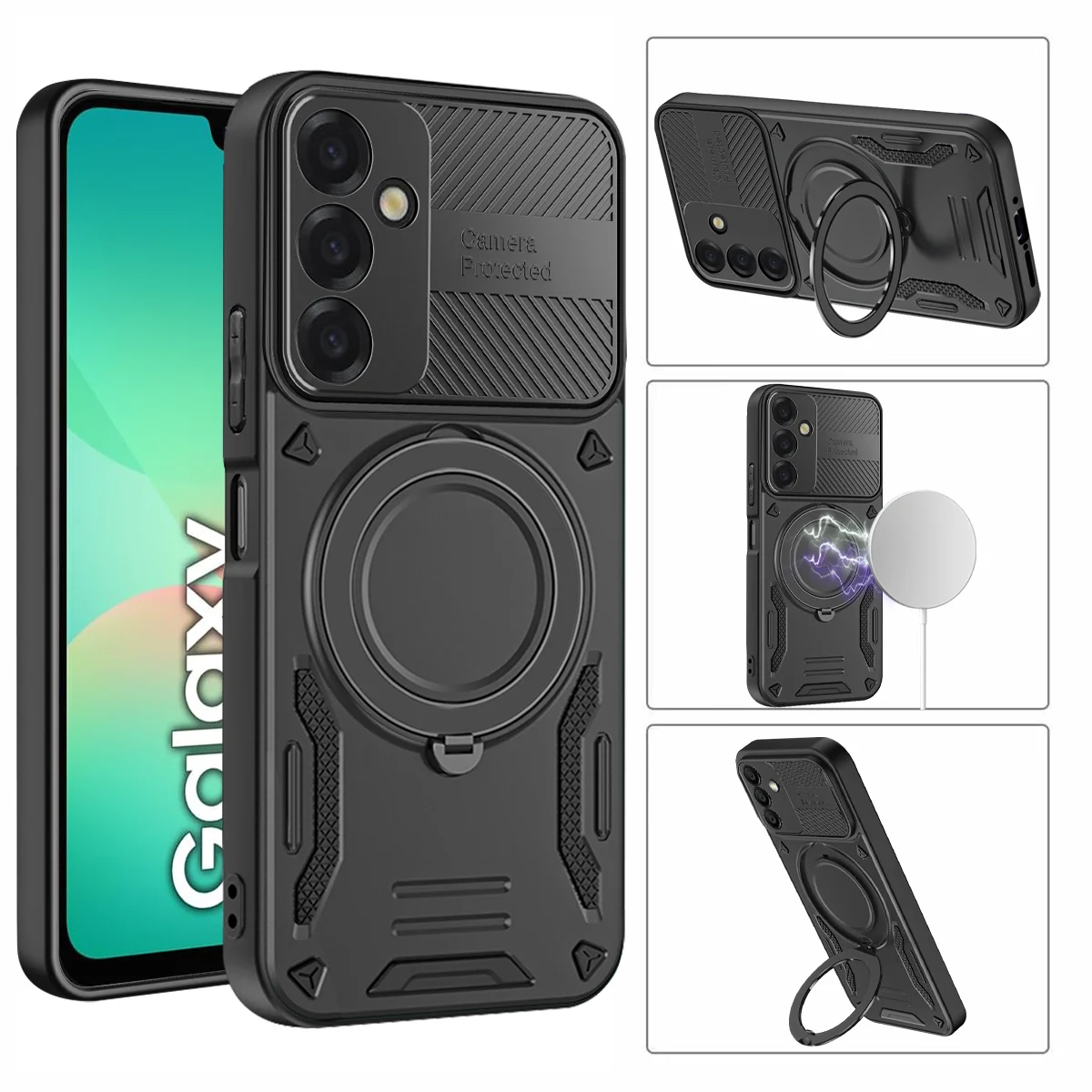 360° Rotate Shockproof Magnetic Stand Phone Case - Ultimate Protection Cover