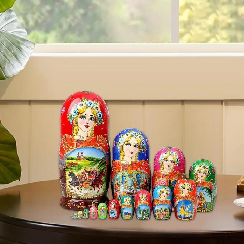 

15 шт., деревянные игрушки-матрешки для мальчиков и девочек
