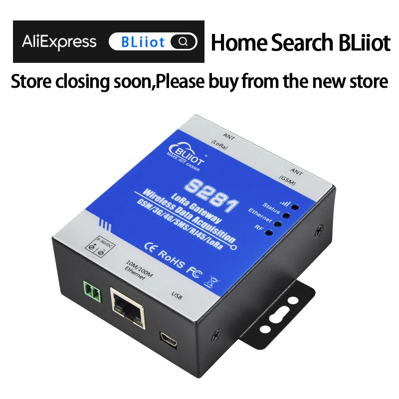 

Беспроводной шлюз LoRa, шлюз Интернет вещей 433 МГц, модуль сбора данных 3G 4G Ethernet