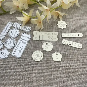 Fustelle in metallo a tema timbri da viaggio per scrapbooking fai da te, goffratura decorativa, fustellatura artigianale, stampo per fustellatura