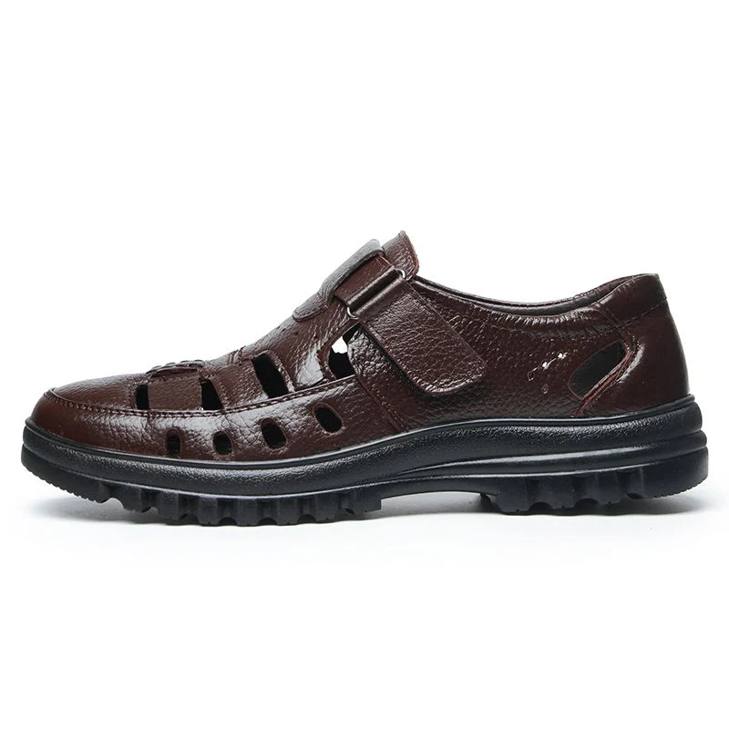 Genuine Leather Sandals Men Summer Shoes Non-slip Men's Sandals Soft Casual Brand Footwear ZHK289