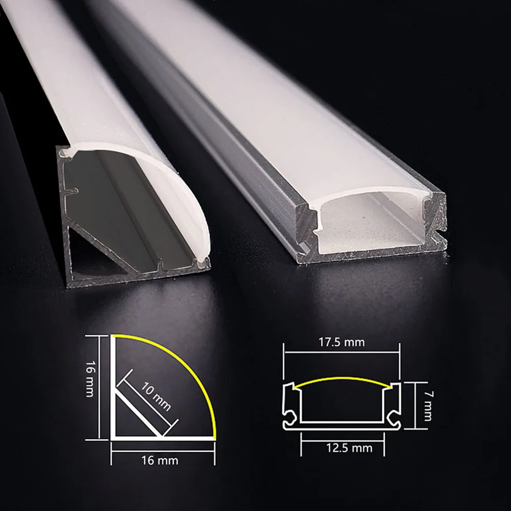 50cm Aluminium Kanal für Led-streifen U Stil V Form Aluminium