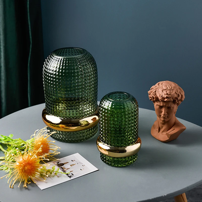 

Creative Golden Waist Glass Vase Lily Rose Flower Arrangement Home Living Room Crafts Decoration Flower Vases Home Decoration