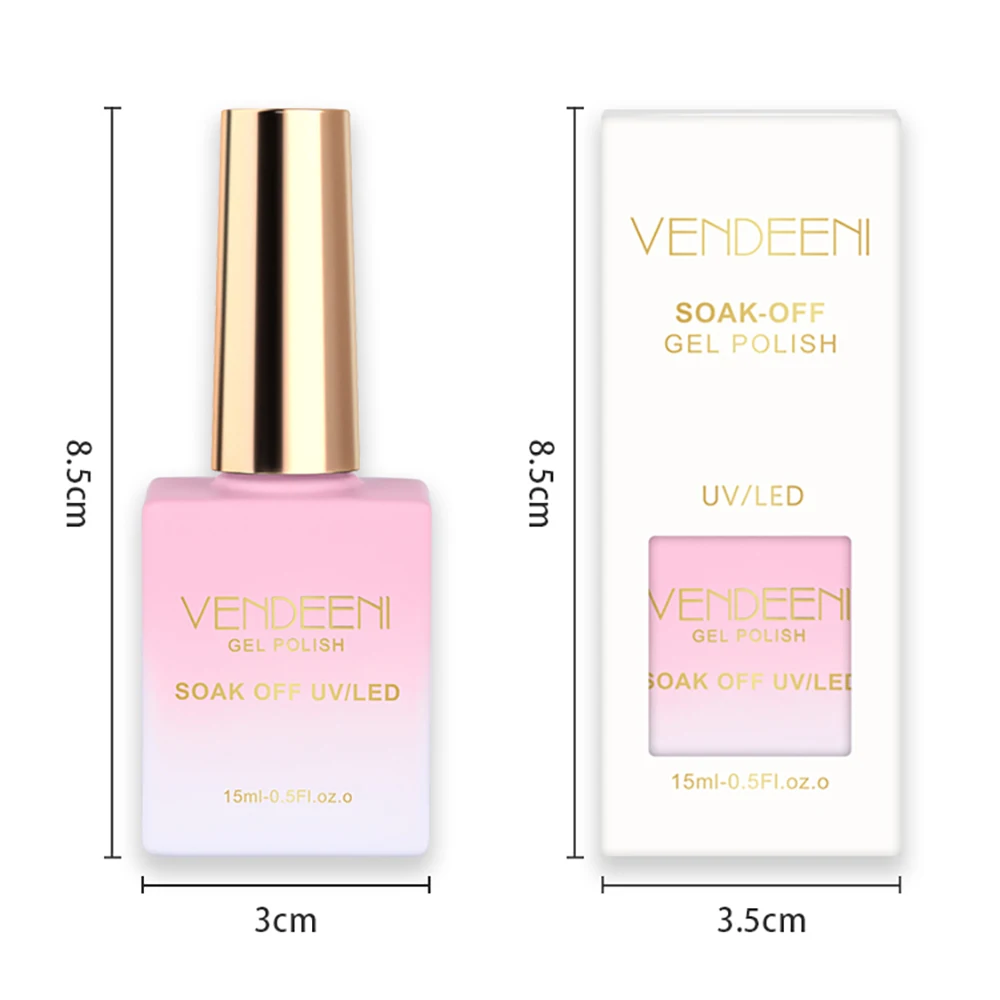Vendeeni 10 Color Pink Purple Glitter Broken Diamond Cat Eye Nail Gel Polish Semi Permanent Magnetic UV LED Soak Off Gel Varnish 6