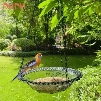 New Bird Flower Shaped Hanging Bird Feeder Birdbath For Garden Yard Farm Supplies Hummingbird Feeder Supplies Birdbath Bird Bath - Image 5