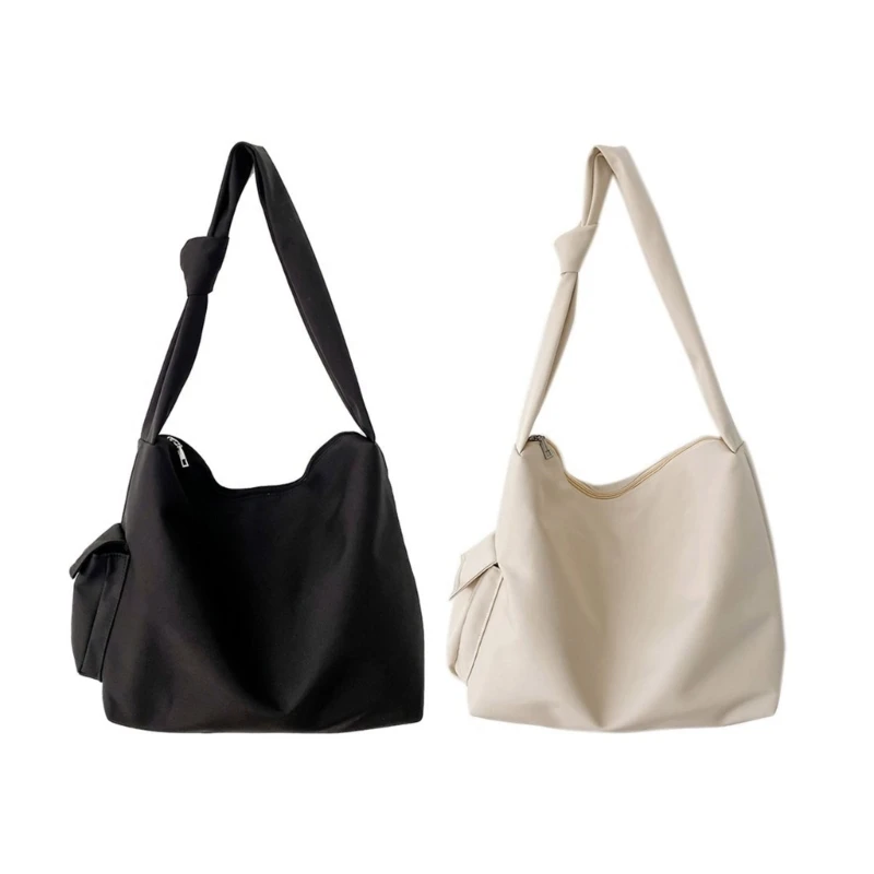

All-matching Casual Shoulder Bag for Girls Women Solid Color Bag Men Large Capacity Tote Bag Crossbody Bag