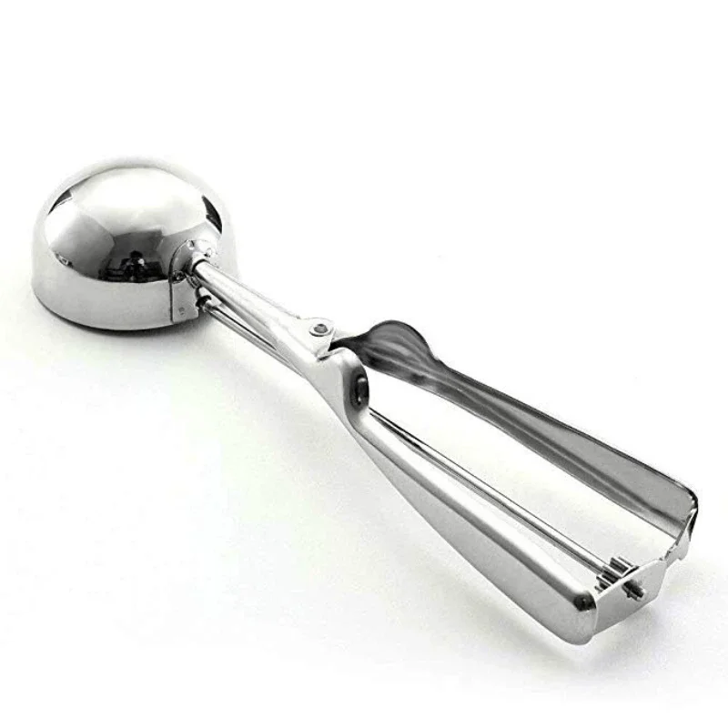 Ice Cream Scoop Ice Cream Spoon 3 Size Stainless Steel Spring Handle Mash Potato Watermelon Ball Scoop Home Kitchen Accessories