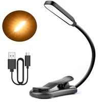 Rechargeable Book Light 7 LED Reading Light with 3-Level Warm Cool White Daylight Flexible Easy Clip Night Reading Lamp in Bed 1