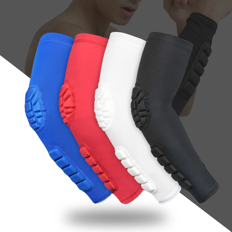 

1 Pair Sports Arm Sleeve Crashproof Foam Basketball Elbow Pads Compression Elbow Support Protection Women Men Teens Custom Logo