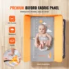 VEVOR Baby Changing Table Folding Diaper Changing Station with Lockable Wheels 3-level Adjustable Heights for Newborns & Infant 5