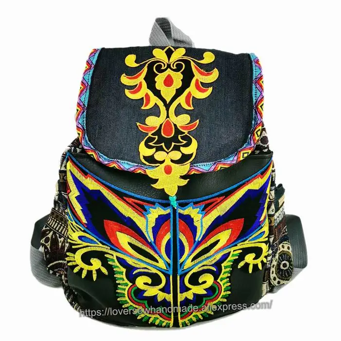 Tribal Vintage Hmong Thai Indian Ethnic Boho Hippie Bag, Rucksack Backpack Bag SYS-174,595 