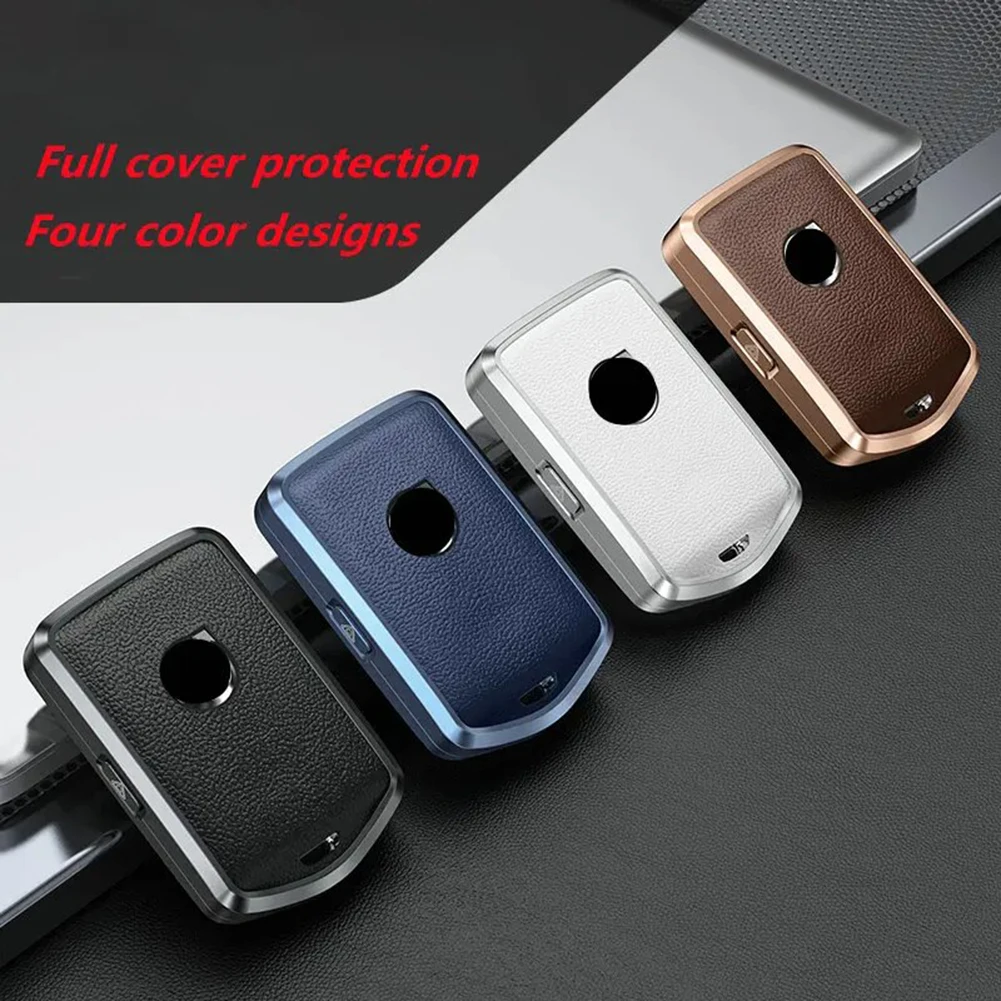 1x 1-Button + 3-Button Car Key Fob Case Protective Cover For Volvo XC90/ S60/ S90/ S80 2017-2022 Blue/ Brown/ Black/ White Shell