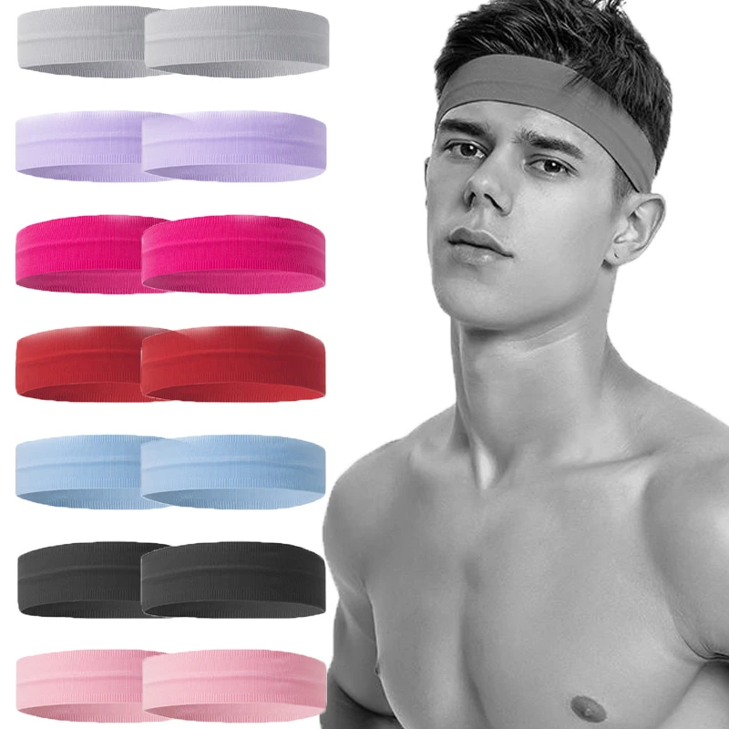 Solide SweatAbsorbent Hairband Women Men Portable Sports