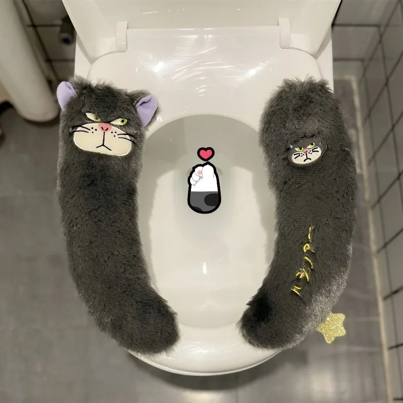 Stitch Lotso Alien Stellalou Shellie May Lucifer Cat Winter New Sweet Cute Creative Cartoon High Value Peluche Sticky Toilet Mat