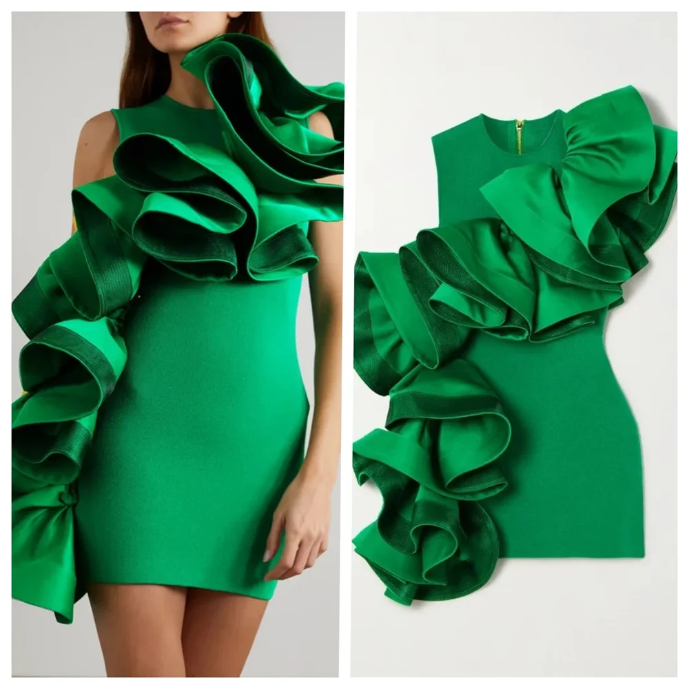 

Женское платье до колен It's yiiya, зеленое классическое платье для выпускного вечера с V-образным вырезом на лето 2024